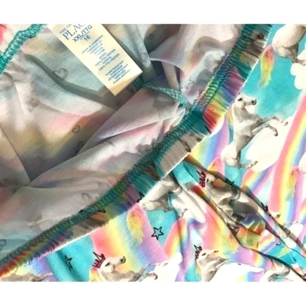 The Children's Place Sweet Vibes Queen Unicorn Pajama Set